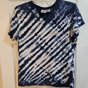 B.U.M Equipment Tie-Dye V-Neck Cap Sleeve Tee